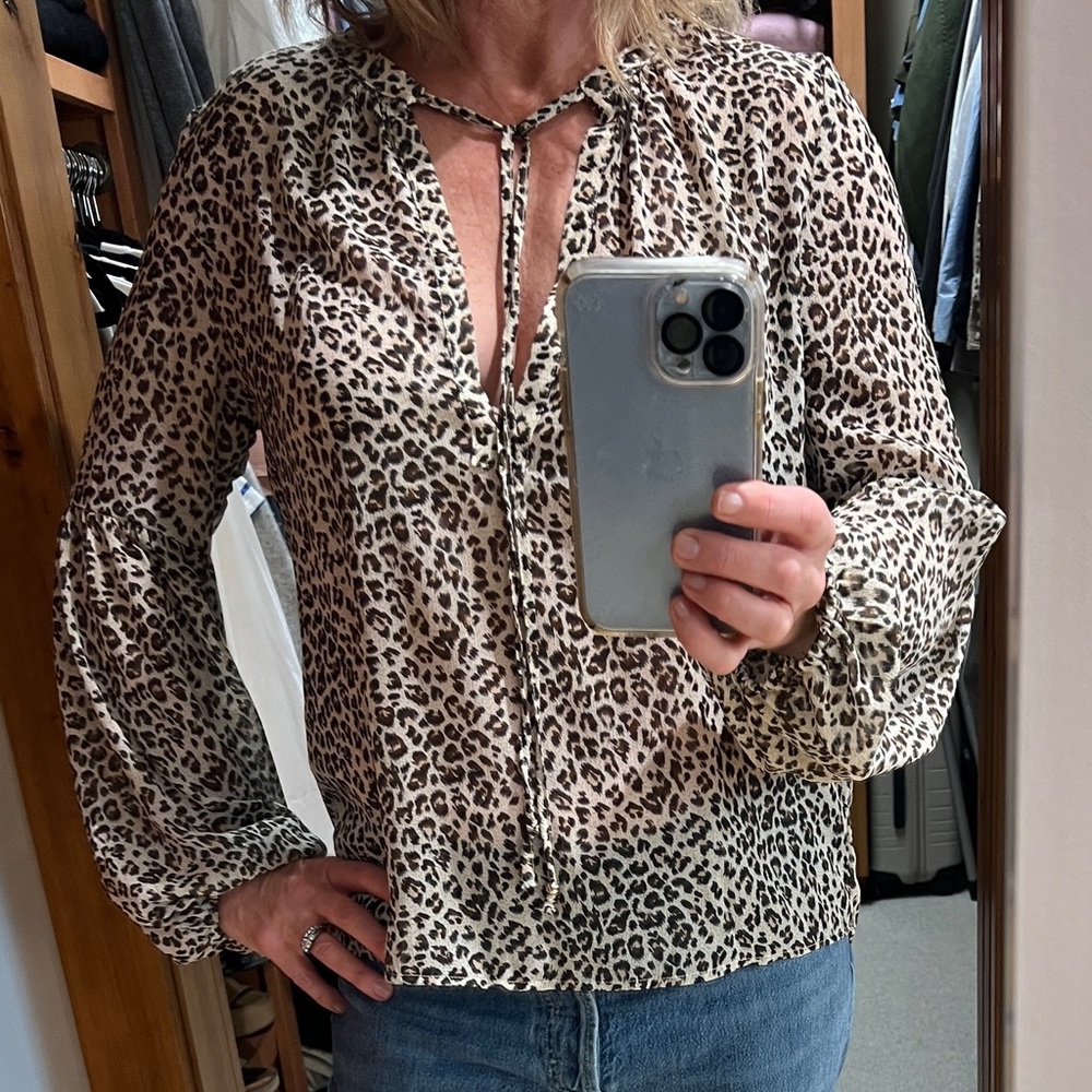 Reset by Jane Leopard print blouse - size medium